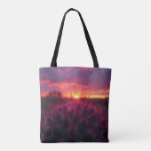 Prickly Pear Sunset Tote Bag - Southwestern Style トートバッグ (裏面)