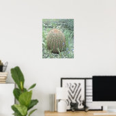 Prickly Pink Petals Cactus Desert Art Print Poster ポスター (ホームオフィス)