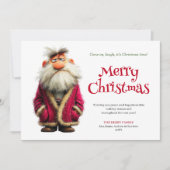 Prickly Santa funny editable Christmas greeting シーズンカード (正面)