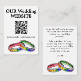 🌈 Prideに絡み合う面白いQR結婚式ウェブサイト エンクロージャーカード