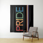 PRIDE レインボー ブラック タペストリー (インサイチュ)