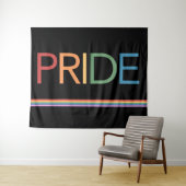 PRIDE レインボー ブラック タペストリー (インサイチュ(横))