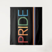 PRIDE レインボー ブラック タペストリー (正面)