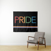 PRIDE レインボー ブラック タペストリー (インサイチュ(横))