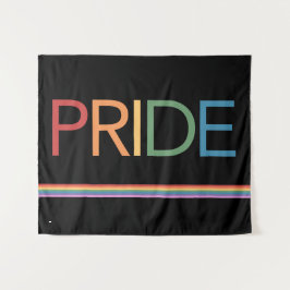 PRIDE レインボー ブラック タペストリー