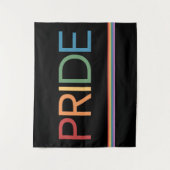 PRIDE レインボー ブラック タペストリー (正面)