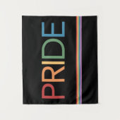 PRIDE レインボー ブラック タペストリー (正面)