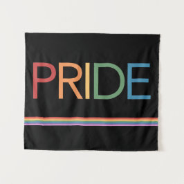 PRIDE レインボー ブラック タペストリー