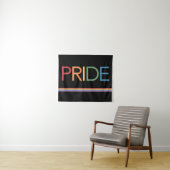 PRIDE レインボー ブラック タペストリー (インサイチュ(横))