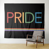 PRIDE レインボー ブラック タペストリー (インサイチュ(横))