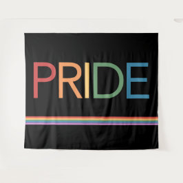 PRIDE レインボー ブラック タペストリー