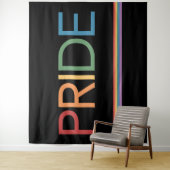 PRIDE レインボー ブラック タペストリー (インサイチュ)
