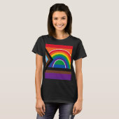 Pride レインボー ブラック tシャツ (正面フル)