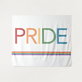 PRIDE レインボー ホワイト タペストリー