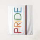 PRIDE レインボー ホワイト タペストリー (正面)