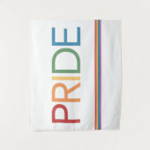 PRIDE レインボー ホワイト タペストリー (正面)