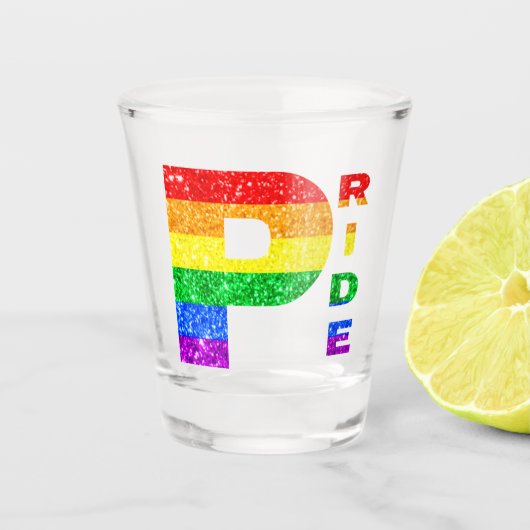 "PRIDE" レインボー #3 ショットグラス (正面)