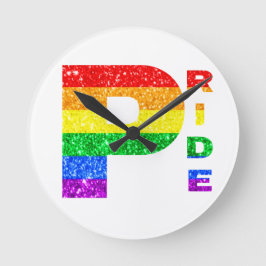 "PRIDE" レインボー #3 ラウンド壁時計