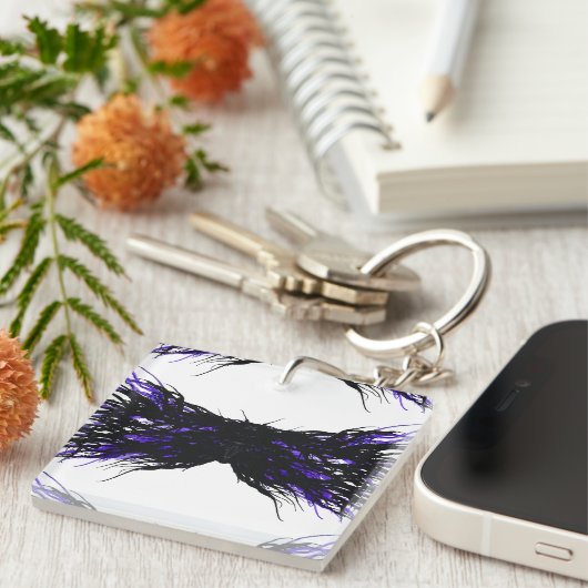 Pride Abstract 7 Deadly Sins Alcohol Ink Art キーホルダー (正面右)