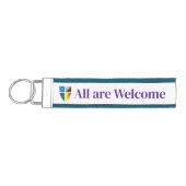 Pride "All Are Welcome" Keychain リストバンドキーホルダー (鍵左)