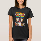 Pride American Bulldog LGBTQ Rainbow Flag Pride Mo Tシャツ (正面)