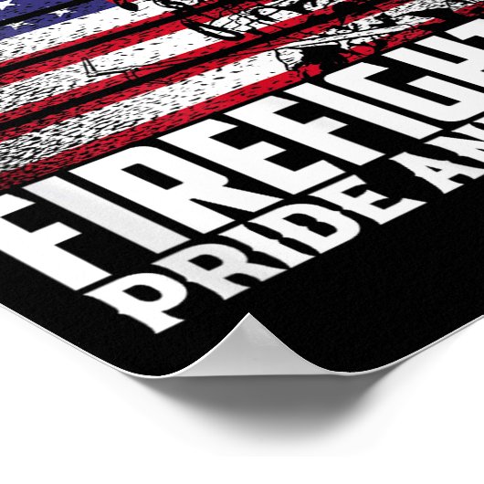 Pride And Honor Fireman Gift Proud Firefighter Quo ポスター (角)