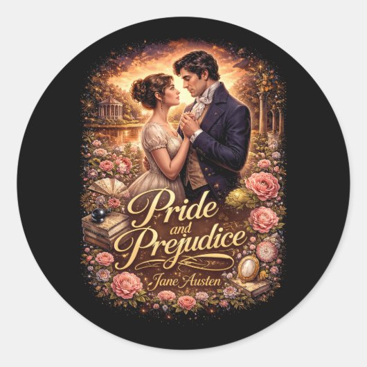 Pride and Prejudice ラウンドシール (正面)