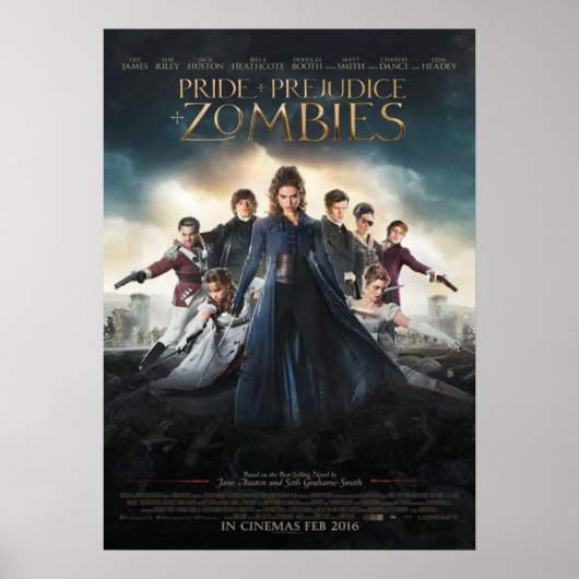 Pride and prejudice and zombies ポスター (正面)