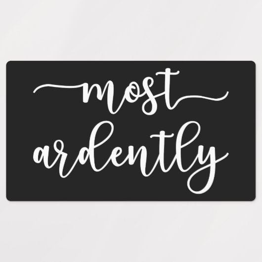 Pride And Prejudice Mr. Darcy - Most Ardently I ラベル (デザイン2)