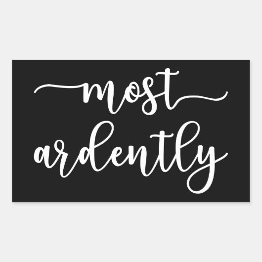 Pride And Prejudice Mr. Darcy - Most Ardently I 長方形シール (正面)