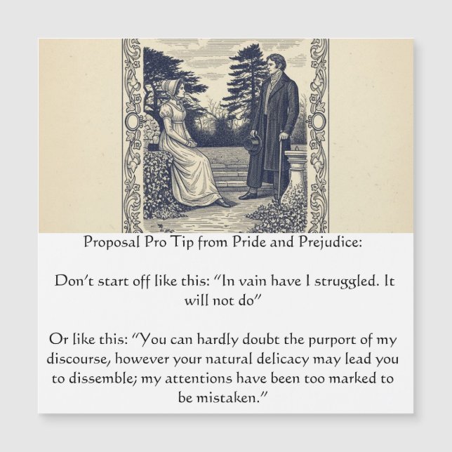 Pride and Prejudice Proposal Pro Tip (正面)