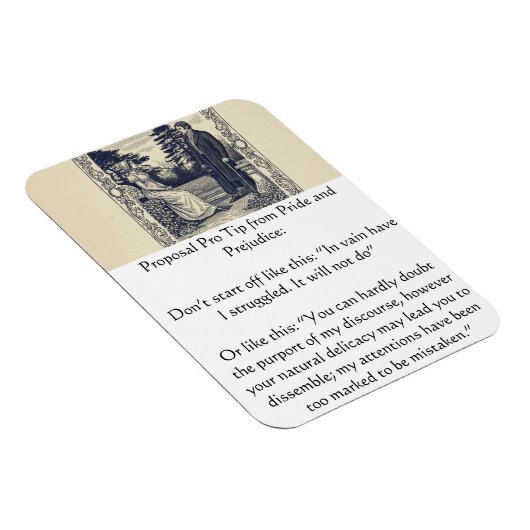 Pride and Prejudice Proposal Pro Tip マグネット (右側)