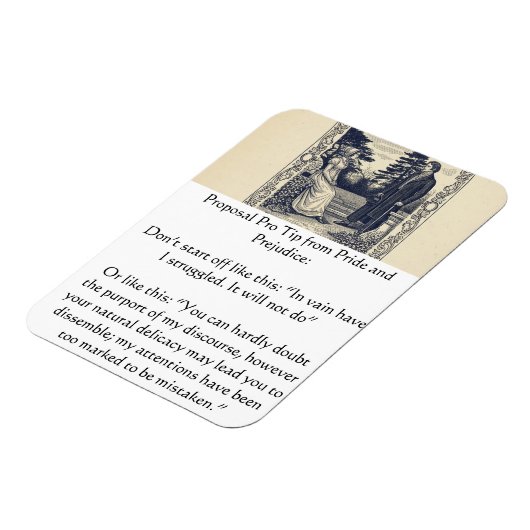 Pride and Prejudice Proposal Pro Tip マグネット (左側)