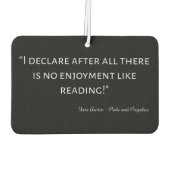 Pride and Prejudice Quote III カーエアーフレッシュナー (裏面)