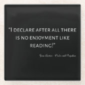 Pride and Prejudice Quote III ガラスコースター (正面)