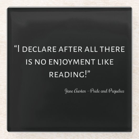 Pride and Prejudice Quote III ガラスコースター (正面)