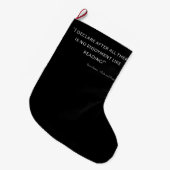 Pride and Prejudice Quote III ラージクリスマスストッキング (正面 (吊り時))