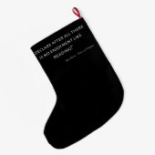 Pride and Prejudice Quote III ラージクリスマスストッキング (裏面 (吊り時))
