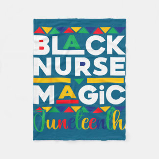 Pride black nurse magic juneteenth black history フリースブランケット