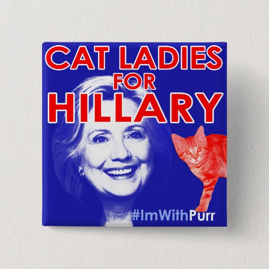 Pride Button ImWithPurr猫の女性 缶バッジ (正面)