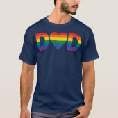 Pride Dad Heart on Fathers Day Tシャツ (正面)