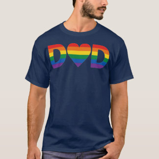 Pride Dad Heart on Fathers Day Tシャツ