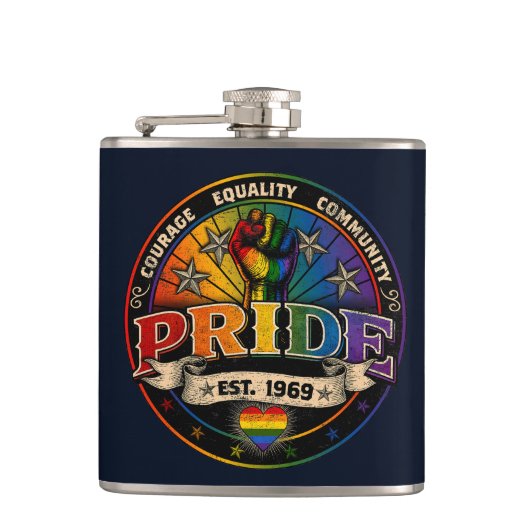 Pride est. 1969 フラスク (正面)