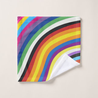Pride Flag Colorful Stripes Pattern ウォッシュタオル