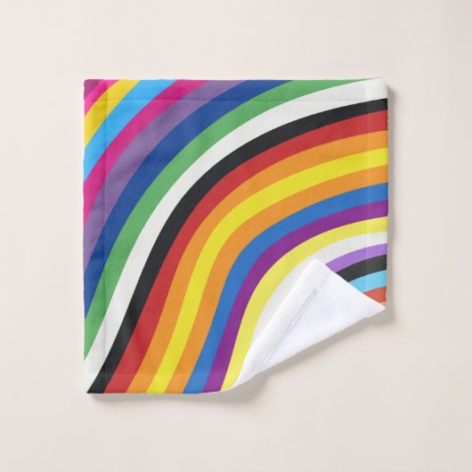Pride Flag Colorful Stripes Pattern ウォッシュタオル (ウォッシュタオル)