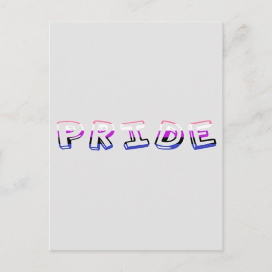 Pride Holo | Genderfluid Pride Postkarte ポストカード (正面)