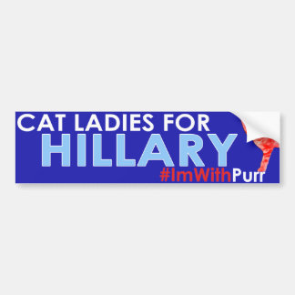 Pride #ImWithPurr猫の女性バンパーステッカー バンパーステッカー