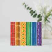 Pride Japanese Woodblock Textile Patterns ポストカード (スタンド正面)