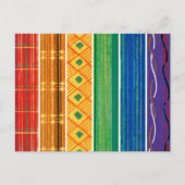 Pride Japanese Woodblock Textile Patterns ポストカード (正面)