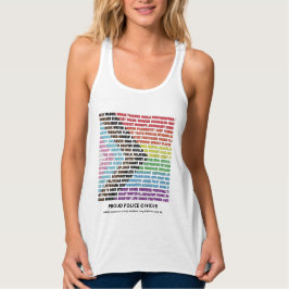 Pride LGBT ダイバーシティ レインボー ワードクラウド オリジナルデザイン タンクトップ
